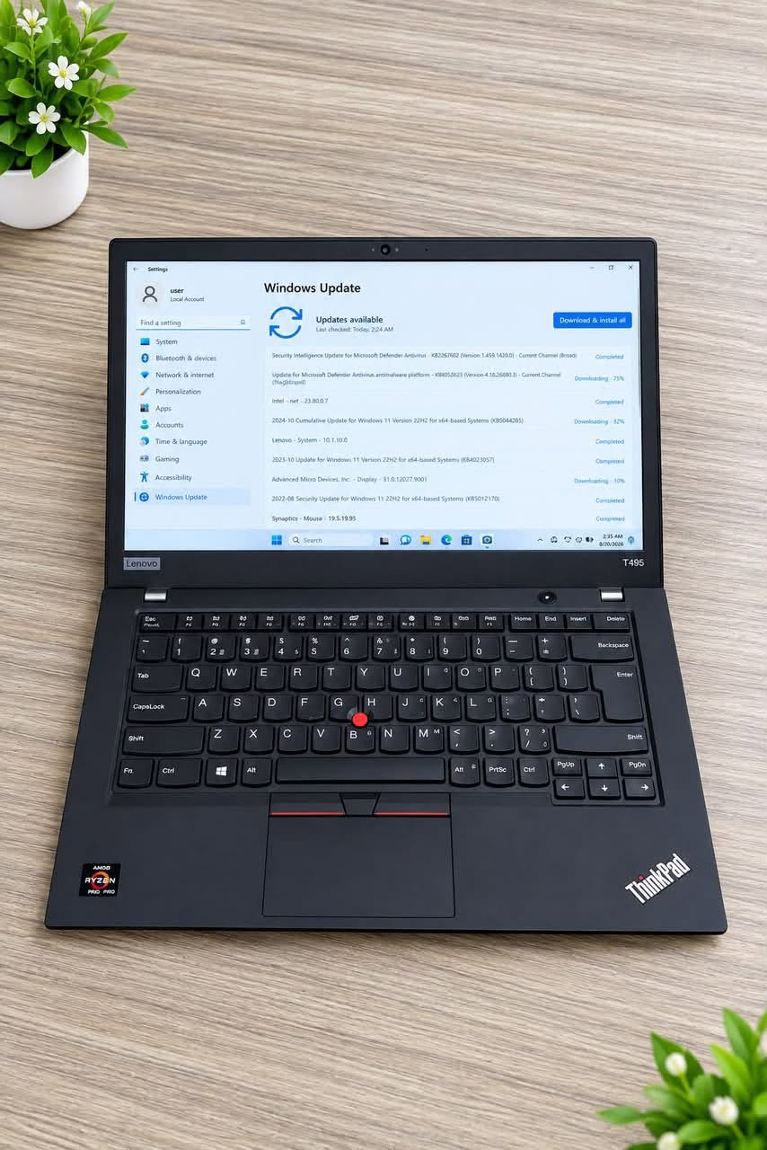 Lenovo ThinkPad T495 – Ryzen 5 PRO 3500U  8GB RAM | 256GB NVMe SSD | 1GB/2GB dedicated GPU